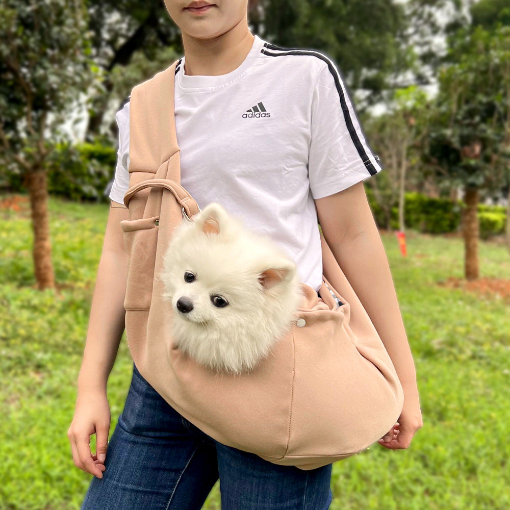 Dog and Cat Sling Carrier - Hands Free Reversible Pet Papoose Bag - Soft Pouch and Tote Design - Suitable for Puppy, Small Dogs Cats Outdoor