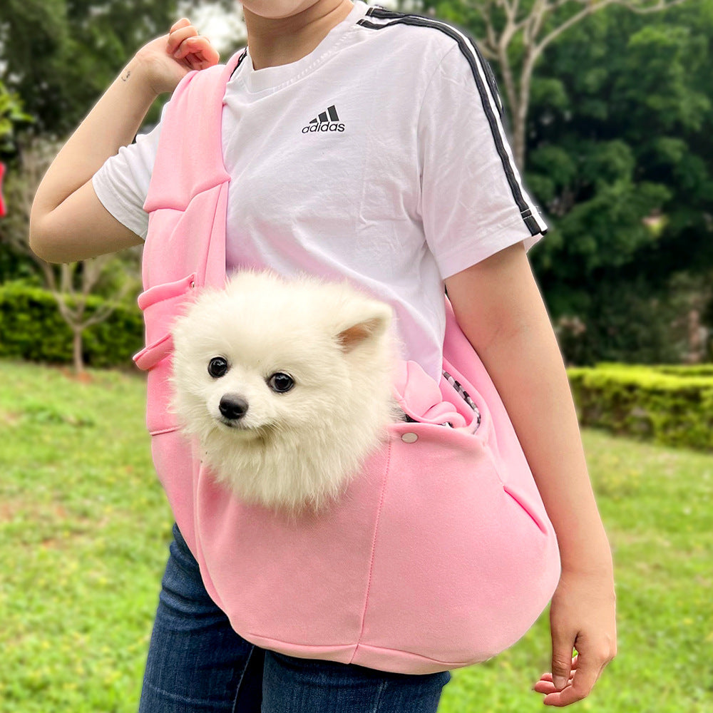 Dog and Cat Sling Carrier - Hands Free Reversible Pet Papoose Bag - Soft Pouch and Tote Design - Suitable for Puppy, Small Dogs Cats Outdoor