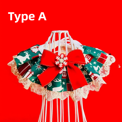 🎄Christmas Collar- Festive Lace Ruffle Scarf for Dogs and Cats