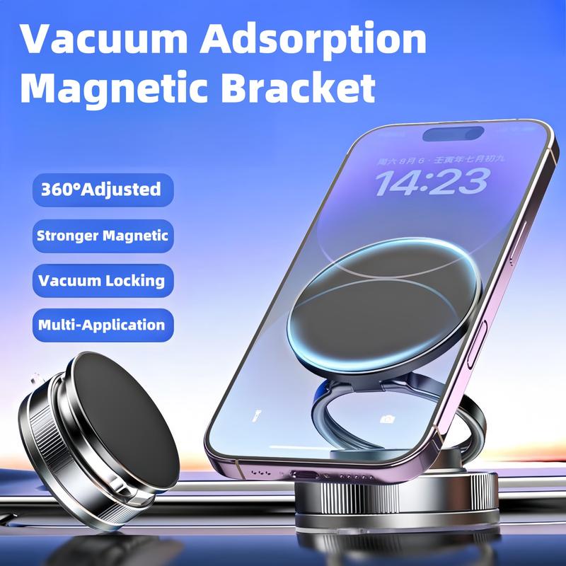360° Adjustable Vacuum Magnetic Phone Holder, Suction Cup Phone Mount for Magsafe, Portable Cell Phone Holder for Car,Makeup/Gym/Mirror, Fit for All iphone iphone 11 and above