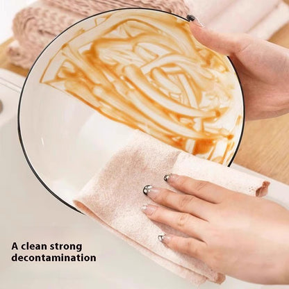 Loofah Plant Fiber Cleaning Cloth – Non-Stick, Thick, Highly Absorbent, Lint-Free Kitchen Dish Cloth for Home Use