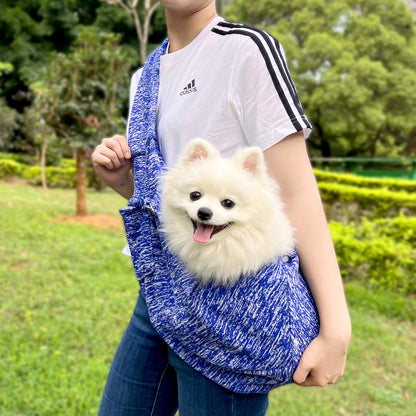 Dog and Cat Sling Carrier - Hands Free Reversible Pet Papoose Bag - Soft Pouch and Tote Design - Suitable for Puppy, Small Dogs Cats Outdoor