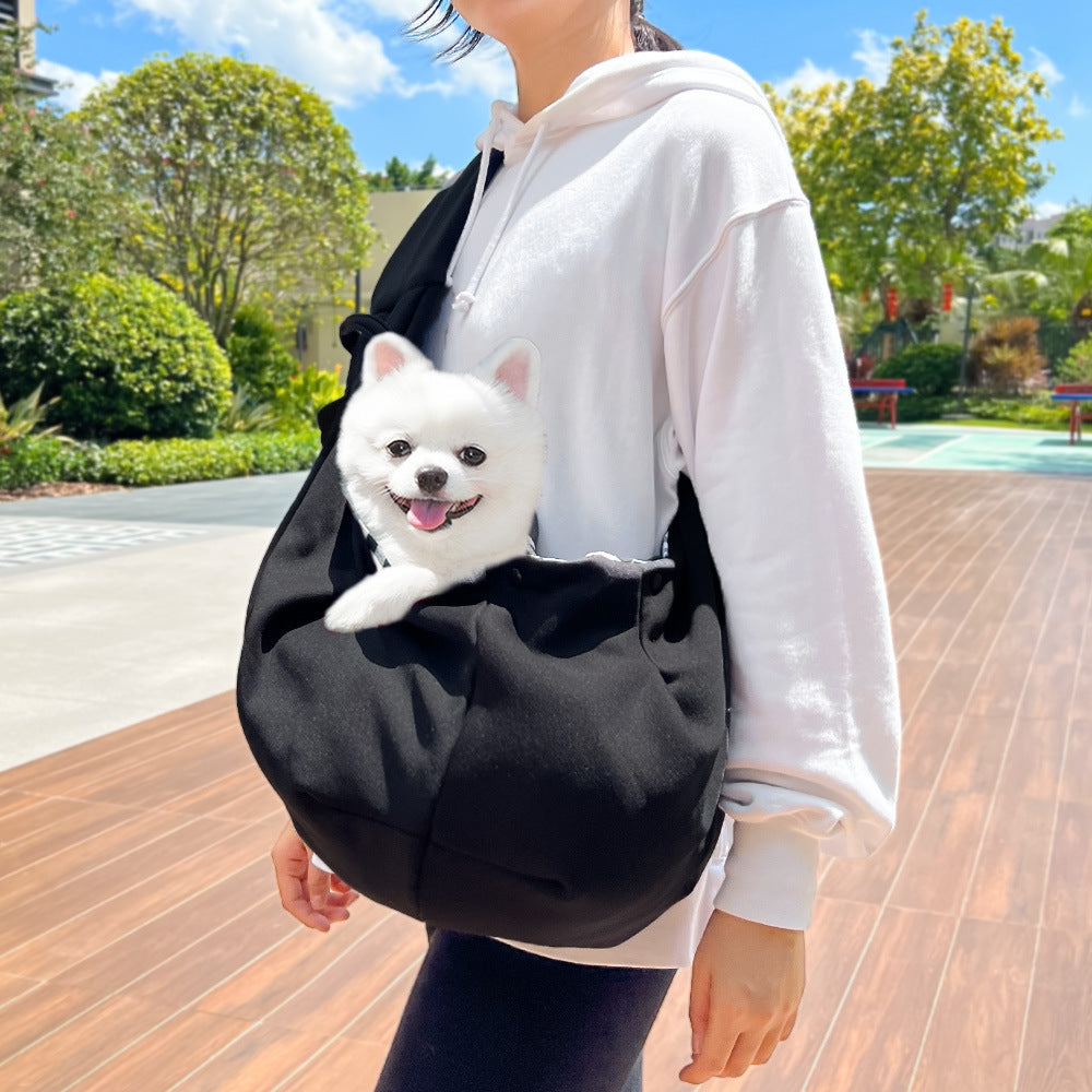 Dog and Cat Sling Carrier - Hands Free Reversible Pet Papoose Bag - Soft Pouch and Tote Design - Suitable for Puppy, Small Dogs Cats Outdoor