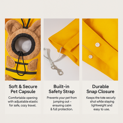 On-the-Go Pet Carrier Bag, Cat Shoulder Backpack with Peek Window for Cats and Small Dogs