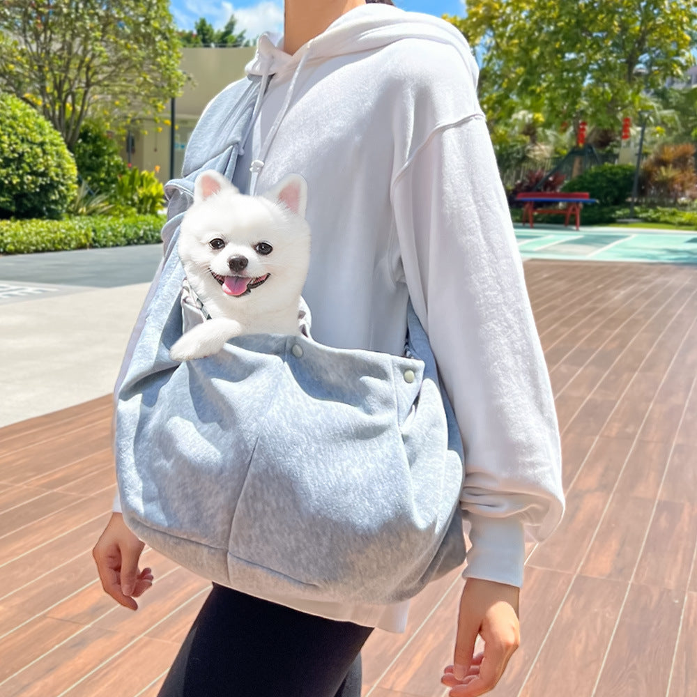 Dog and Cat Sling Carrier - Hands Free Reversible Pet Papoose Bag - Soft Pouch and Tote Design - Suitable for Puppy, Small Dogs Cats Outdoor