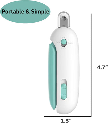 Cat Nail Clipper | Cat Nail Trimmer with Clipping Debris Storage, Adjustable Sizes, Hidden Nail File, Round Hole Blade for Injury-Free Grooming Tool for Pets