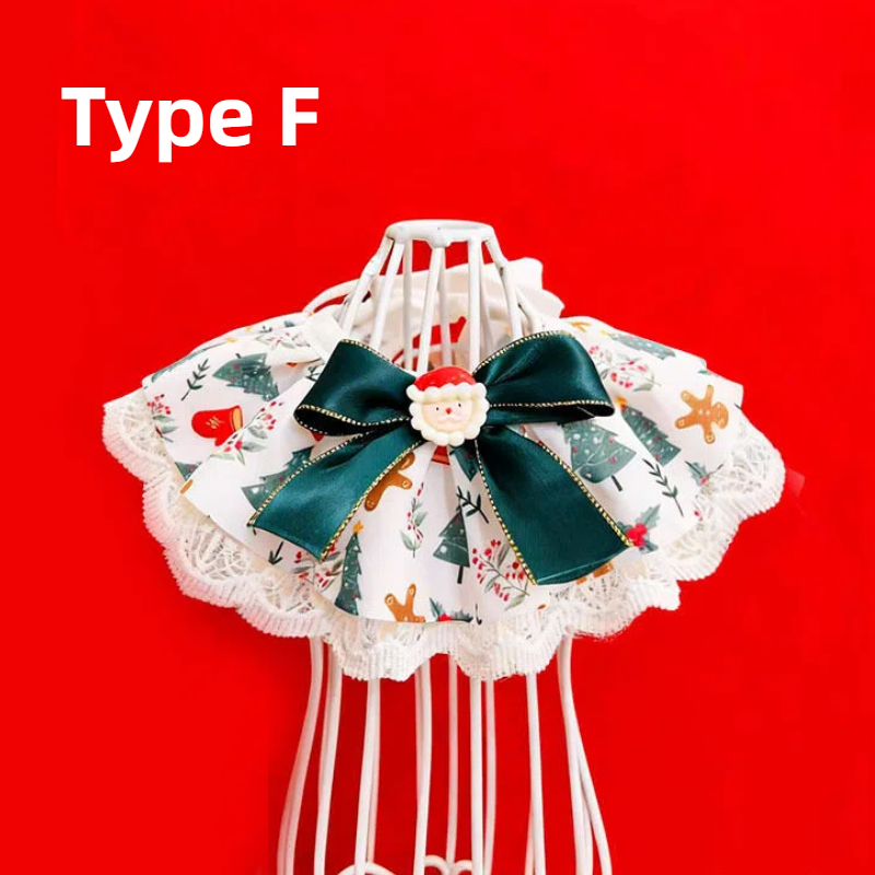 🎄Christmas Collar- Festive Lace Ruffle Scarf for Dogs and Cats