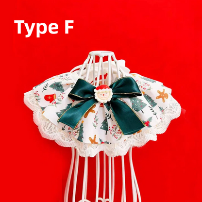 🎄Christmas Collar- Festive Lace Ruffle Scarf for Dogs and Cats