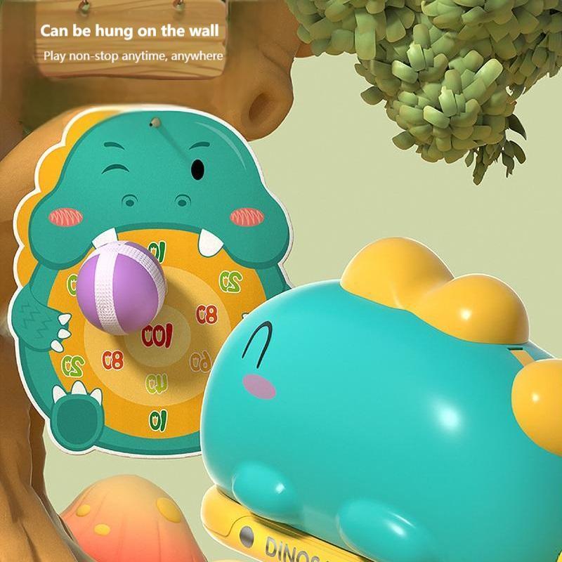 Dinosaur Design Ball Blaster Toy, 1 Box Dinosaur Design Ball Blaster Toy with 12pcs Sticky Ball, Indoor Outdoor Sports Toy for Kids