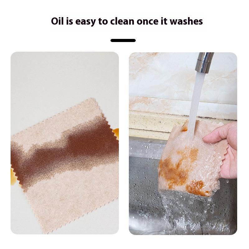 Loofah Plant Fiber Cleaning Cloth – Non-Stick, Thick, Highly Absorbent, Lint-Free Kitchen Dish Cloth for Home Use