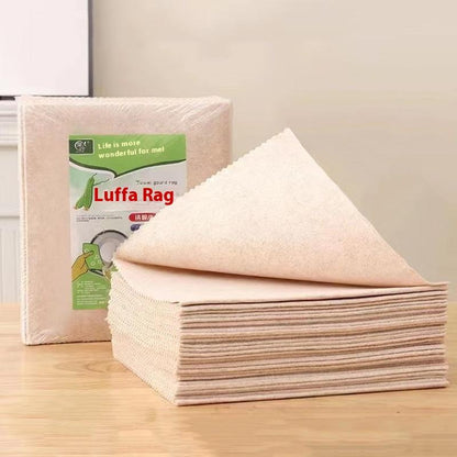 Loofah Plant Fiber Cleaning Cloth – Non-Stick, Thick, Highly Absorbent, Lint-Free Kitchen Dish Cloth for Home Use
