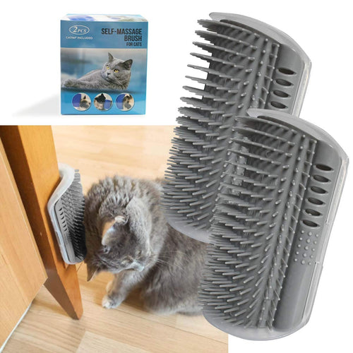 2-Pack Softer Self Groomer Wall Corner Massage Comb